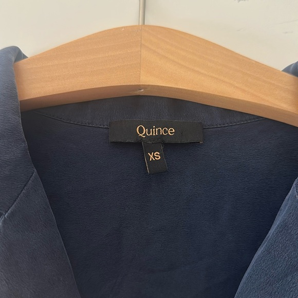 Quince 100% Washable Silk Pajama Long Sleeve Top Size XS - Picture 4 of 6